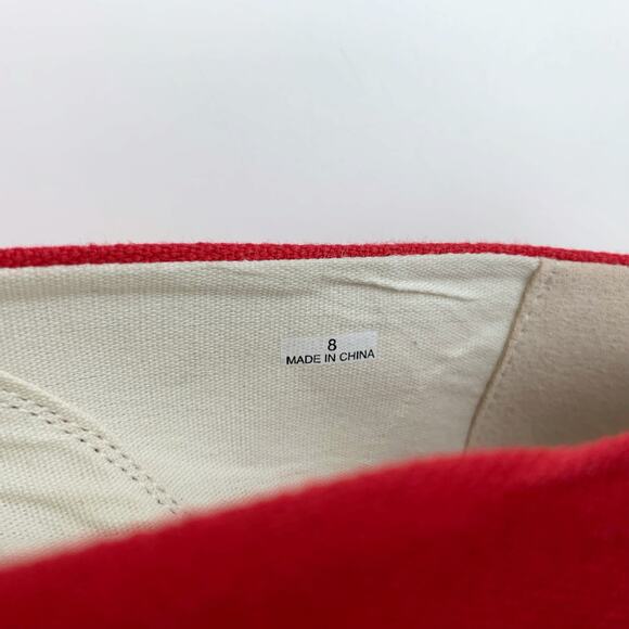 Cushion Walk by Avon Espadrille Flats Red Canvas Yacht Boat Slip On Women's 8 - Picture 6 of 12